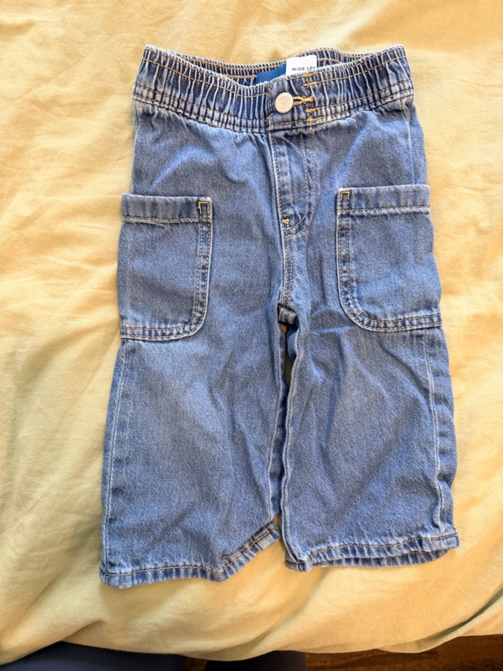 Old Navy Wide Leg Denim Cargo Jeans for Kids